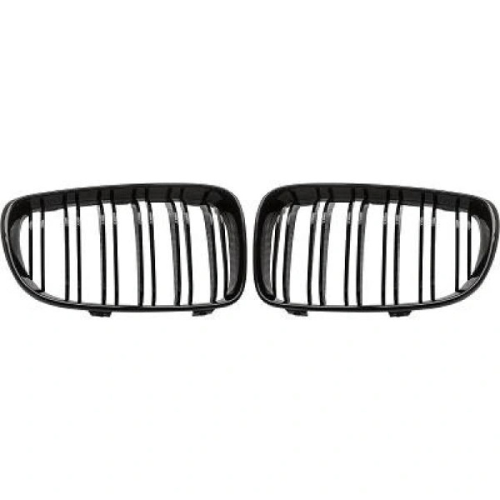 BMW 1-Series E87 07-11 Double Ribbed Glossy Black Sports Grille / Kidneys Performance-Look in the group Select car model / BMW / 1-series (E81-E87) 2004-2013 / Styling at DDESIGN Scandinavia AB (BM293001)