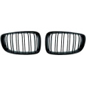 BMW 1-Series F20 11-15 Double-ribbed Glossy Black Sports Grill / Kidneys Performance-Look