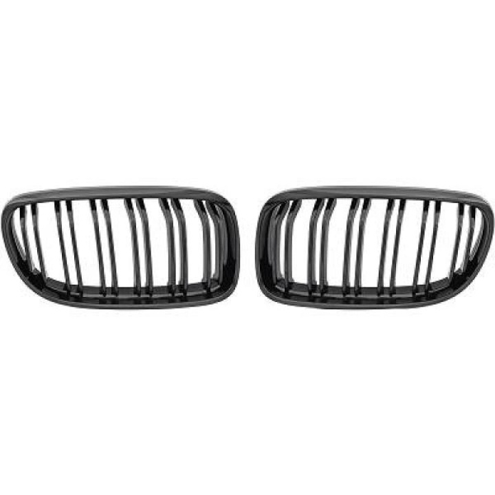 BMW 3-Series E90/E91 2008-2012 Double Ribbed Gloss Black Sports Grill / Kidneys Performance-Look in the group Select car model / BMW / 3-series (E90-E91) 2005-2012 / Styling at DDESIGN Scandinavia AB (BM303001)