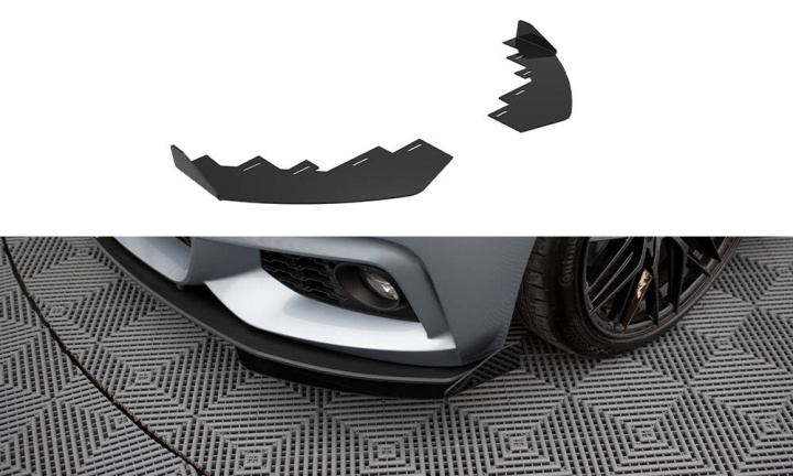 BMW 4-Serie Coupe / Gran Coupe / Cabrio M-Sport F32 / F36 / F33 2013-2020 Front Flaps Maxton Design in the group Select car model / BMW / 3-series-4-series (F30-F36) 11-19 / Styling at DDESIGN Scandinavia AB (BM4F32MPACKCNC-FSF1G)