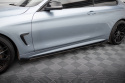 BMW 4 Coupe / Gran Coupe / Cabrio M-Pack F32 / F36 / F33 2014-2021 Street Pro Side Skirts Diffusers + Flaps Black-Red + Gloss Flaps Maxton Design