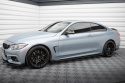 BMW 4 Coupe / Gran Coupe / Cabrio M-Pack F32 / F36 / F33 2014-2021 Street Pro Side Skirts Diffusers + Flaps Black-Red + Gloss Flaps Maxton Design