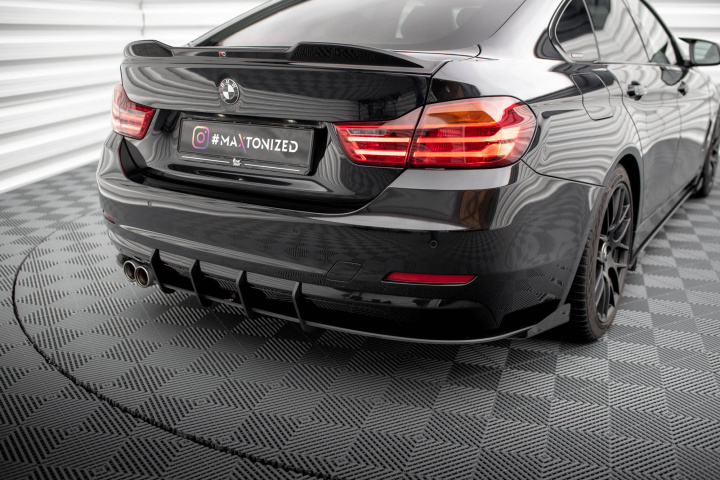 BMW 4 Gran Coupe F36 2014-2021 Street Pro Rear Side Splitters + Flaps Black-Red + Gloss Flaps Maxton Design in the group Select car model / BMW / 3-series-4-series (F30-F36) 11-19 / Styling at DDESIGN Scandinavia AB (BM4F36GCCNC-RS1BBRBIRSF1G)