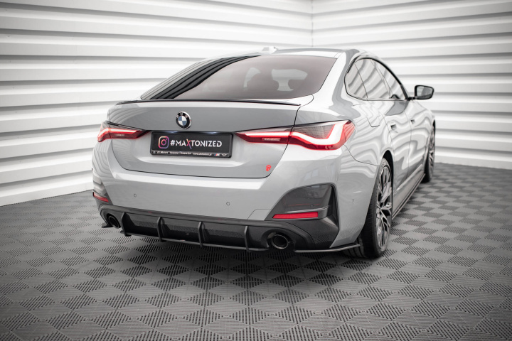 BMW 4 Gran Coupe M-Pack G26 2021- Street Pro Rear Diffuser Black-Red Maxton Design in the group Select car model / BMW / 3-series-4-series (G20-G26) 19+ / Styling at DDESIGN Scandinavia AB (BM4G26MPACKGCCNC-RS1BBRBI)