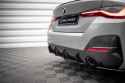 BMW 4 Gran Coupe M-Pack G26 2021- Street Pro Rear Diffuser Black-Red Maxton Design