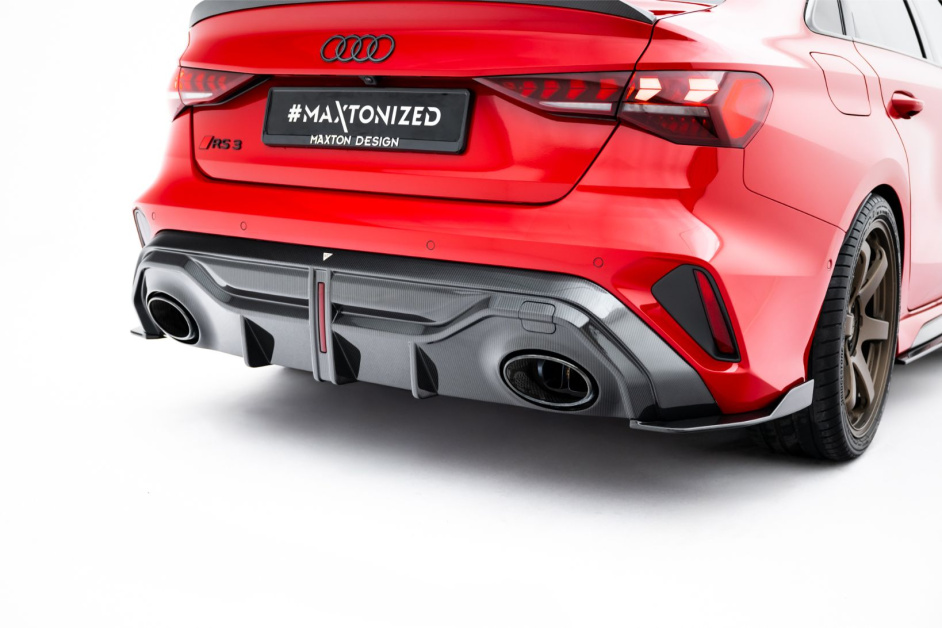 Prepreg Carbon Fiber Rear Diffuser Audi RS3 Sedan 8Y Facelift Maxton ...