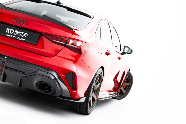 Prepreg Carbon Fiber Rear Side Splitters Audi RS3 Sedan 8Y Facelift Maxton Design in the group Select car model / Audi / A3 - S3 - RS3 (8Y) 2020+ / Styling at DDESIGN Scandinavia AB (CF-AU-RS3-8YF-RSD1-245-P)