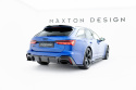 Audi RS6 C8 2019-2023 Prepreg Carbon Fiber Rear Diffuser (version with towbar) Maxton Design