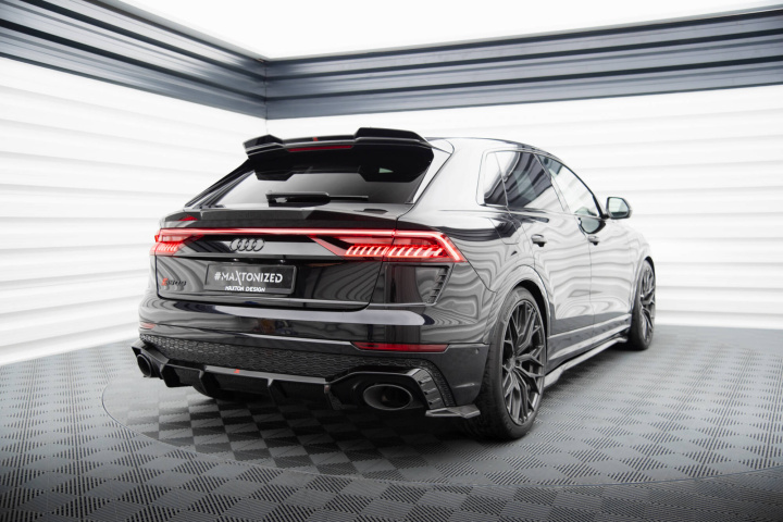 Carbon Fiber Rear Side Splitters Audi RSQ8 Mk1 2019- Maxton Design in the group Select car model / Audi / Q8 - SQ8 - RS Q8 2018+ at DDESIGN Scandinavia AB (CF-AU-RSQ8-1-RSD1-245-P)