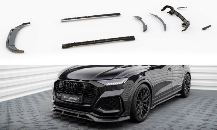 Set of Carbon Splitters Audi Rsq8 Mk1 Maxton Design in the group Select car model / Audi / Q8 - SQ8 - RS Q8 2018+ at DDESIGN Scandinavia AB (CF-AU-RSQ8-1-SET)