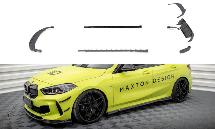 Set of Carbon Splitters BMW 1-Serie F40 M-Sport inkl. M135i 2019+ Maxton Design in the group Select car model / BMW / 1-series (F40) 2019+ / Styling / Wings at DDESIGN Scandinavia AB (CF-BM-1-40-M-SET)