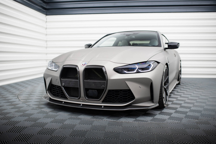 BMW M4 G82 / M3 G80 / G81 2021+ Carbon Fiber Front Splitter V.3 Maxton Design in the group Select car model / BMW / M4 4-series (G82) 2021+ at DDESIGN Scandinavia AB (CF-BM-4-G82-M-FD2-2-245-P)