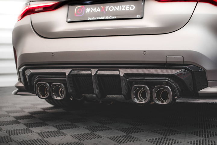 BMW M4 G82 / M3 G80 2021+ Carbon Fiber Rear Diffuser V.1 Maxton Design in the group Select car model / BMW / M4 4-series (G82) 2021+ at DDESIGN Scandinavia AB (CF-BM-4-G82-M-RS1-245-P)