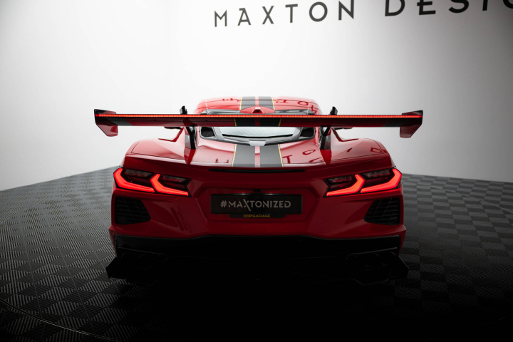 Chevrolet Corvette C8 2020+ Carbon Spoiler + LED Maxton Design in the group Select car model / Chevrolet / Corvette C8 2020+ at DDESIGN Scandinavia AB (CF-CH-CO-C8-INT-245-PLED)