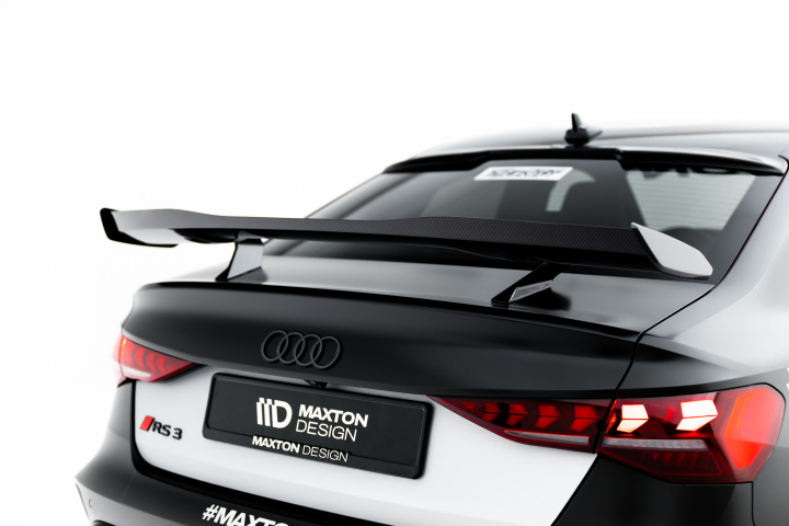 Audi A3 / A3 S-Line / S3 / RS3 Sedan 8Y / 8Y Facelift 2020-2024 Carbon Spoiler Maxton Design in the group Select car model / Audi / A3 - S3 - RS3 (8Y) 2020+ / Styling at DDESIGN Scandinavia AB (CFAURS38YFSWING1245VP)