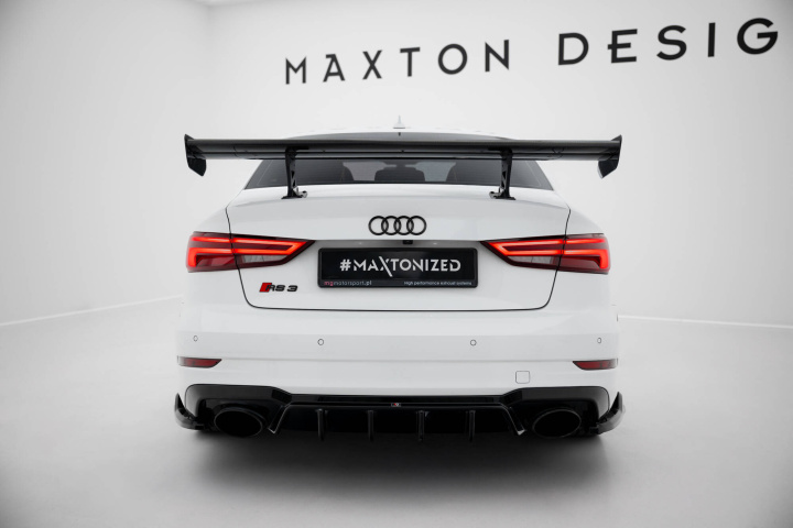 Audi A3 / A3 S-Line / S3 / RS3 Sedan 8V / 8V Facelift 2013-2016 Carbon Spoiler With Internal Brackets Uprights Maxton Design in the group Select car model / Audi / A3 - S3 - RS3 (8V) 2012-2019 / Styling at DDESIGN Scandinavia AB (CFAUS38VSWING5INT245P)