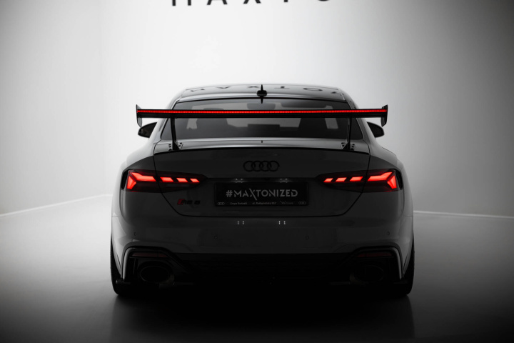 Audi A5 / A5 S-Line / S5 / RS5 Coupe F5 / F5 Facelift 2017-2019 Carbon Spoiler With External Brackets Uprights V.1 + LED Maxton Design in the group Select car model / Audi / A5 - S5 - RS5 (F5) 2016+ / Styling at DDESIGN Scandinavia AB (CFAUS52FCWING5EXT245PLED1)