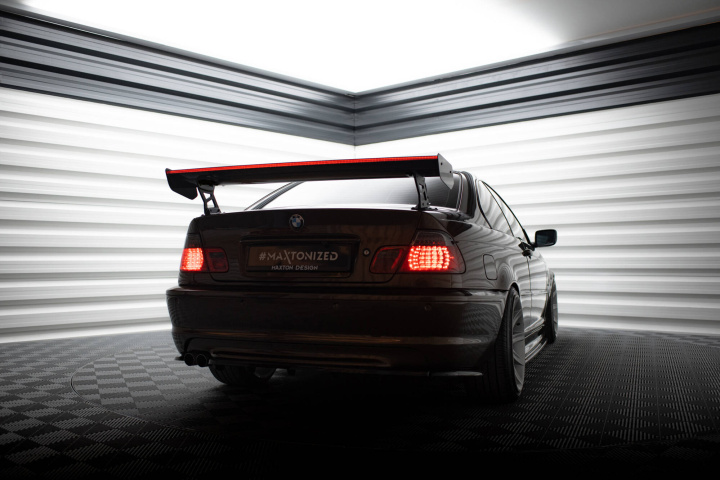 BMW 3-Serie Coupé E46 1998-2005 Carbon Fiber Spoiler + LED Light External Uprights Maxton Design in the group Select car model / BMW / 3-series (E46) 1998-2005 / Styling / Wings at DDESIGN Scandinavia AB (CFBM346CWING5EXT245PLED)