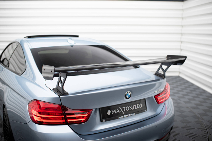 BMW 4 F32 / 4 F32 M-Sport Coupe 2013-2020 Carbon Spoiler With External Brackets Uprights Maxton Design in the group Select car model / BMW / 3-series-4-series (F30-F36) 11-19 / Styling at DDESIGN Scandinavia AB (CFBM4F32WING5EXT245P)