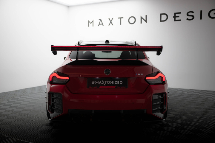 BMW M2 G87 2023+ Carbon Spoiler With Upper Swan Mounting + LED Maxton Design in the group Select car model / BMW / 1-series (E82-E88) 04-13 / Styling at DDESIGN Scandinavia AB (CFBMM2G87WING5UPP245PLED)