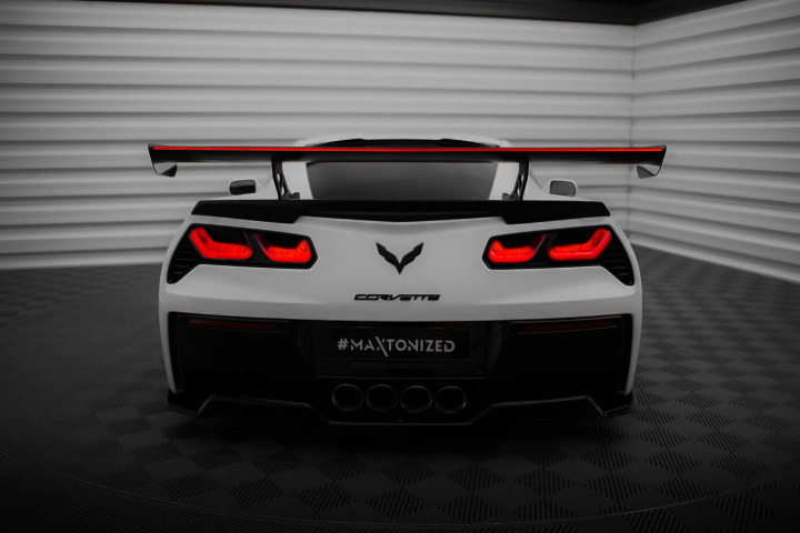 Chevrolet Corvette Stingray / Grand Sport C7 2013-2019 Carbon Spoiler With Internal Brackets Uprights + LED Maxton Design in the group Select car model / Chevrolet / Corvette C7 / Styling at DDESIGN Scandinavia AB (CFCHCOC7WING5INT245PLED)