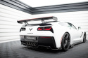 Chevrolet Corvette Stingray / Grand Sport C7 2013-2019 Carbon Spoiler With Internal Brackets Uprights + LED Maxton Design