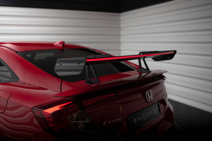 Honda Civic SI Mk10 2017-2019 Carbon Spoiler With Upper Swan Mounting + LED Maxton Design in the group Select car model / Honda / Civic FC - FK Standard 16-21 / Styling at DDESIGN Scandinavia AB (CFHOCI10SIWING5UPP245PLED)