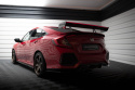 Honda Civic SI Mk10 2017-2019 Carbon Spoiler With Upper Swan Mounting + LED Maxton Design
