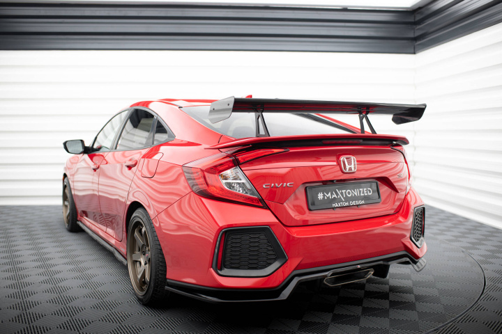 Honda Civic SI Mk10 2017-2019 Carbon Spoiler With Upper Swan Mounting Maxton Design in the group Select car model / Honda / Civic FC - FK Standard 16-21 / Styling at DDESIGN Scandinavia AB (CFHOCI10SIWING5UPP245P)