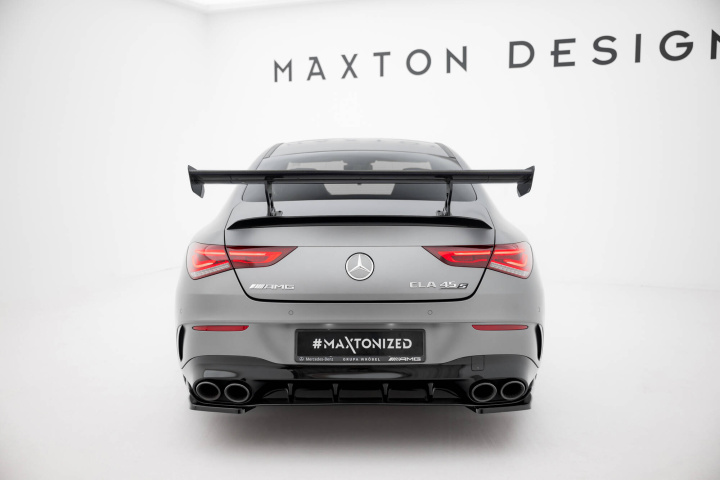 Mercedes-Benz CLA Coupe C118 / C118 Facelift 2019-2023 Carbon Spoiler With Internal Brackets Uprights Maxton Design in the group Select car model / Mercedes Benz / CLA-Class 19+ (C118) at DDESIGN Scandinavia AB (CFMECLA118WING5INT245P)