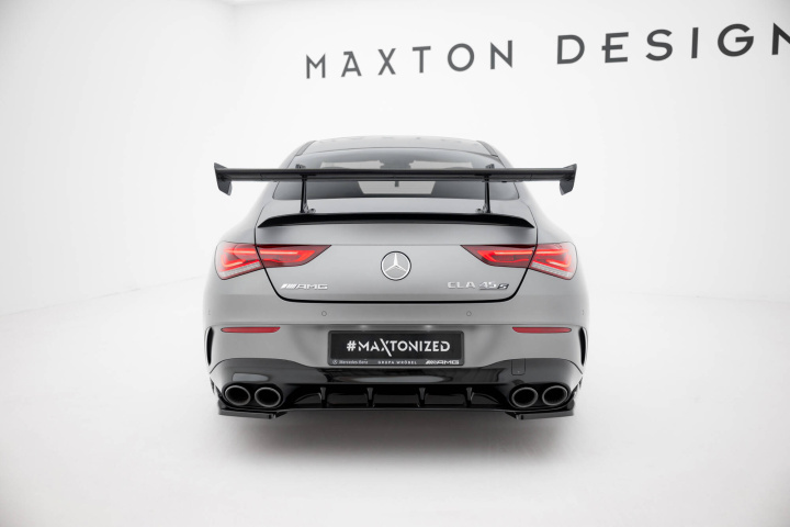 Mercedes-Benz CLA Coupe C118 / C118 Facelift 2019-2023 Carbon Spoiler With Upper Swan Mounting Maxton Design in the group Select car model / Mercedes Benz / CLA-Class 19+ (C118) at DDESIGN Scandinavia AB (CFMECLA118WING5UPP245P)