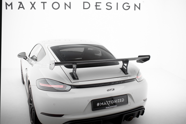 Porsche 718 Cayman 2016+ Carbon Spoiler With Internal Brackets Uprights V.1 Maxton Design in the group Select car model / Porsche / 718 Cayman & Boxster 16+ at DDESIGN Scandinavia AB (CFPOCA718GTSWING5INT245P1)