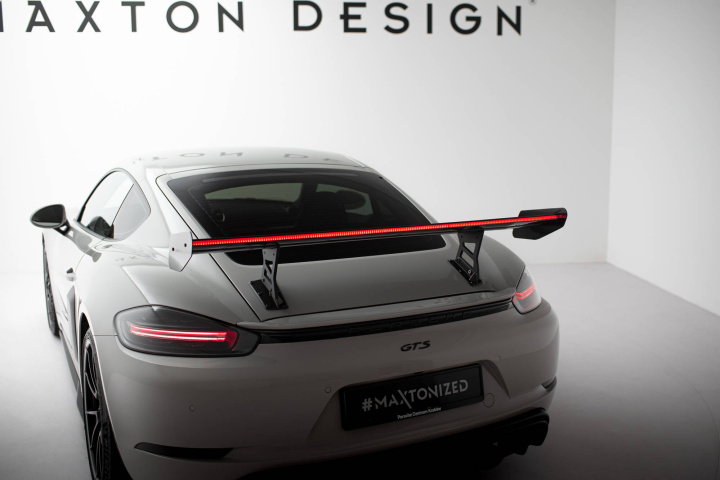 Porsche 718 Cayman 2016+ Carbon Spoiler With Internal Brackets Uprights V.1 + LED Maxton Design in the group Select car model / Porsche / 718 Cayman & Boxster 16+ at DDESIGN Scandinavia AB (CFPOCA718GTSWING5INT2ED1)