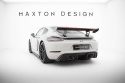 Porsche 718 Cayman 2016+ Carbon Spoiler With Internal Brackets Uprights V.2 + LED Maxton Design