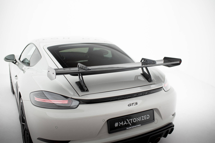 Porsche 718 Cayman 2016+ Carbon Spoiler With Upper Swan Mounting V.1 Maxton Design in the group Select car model / Porsche / 718 Cayman & Boxster 16+ at DDESIGN Scandinavia AB (CFPOCA718GTSWING5UPP245P1)