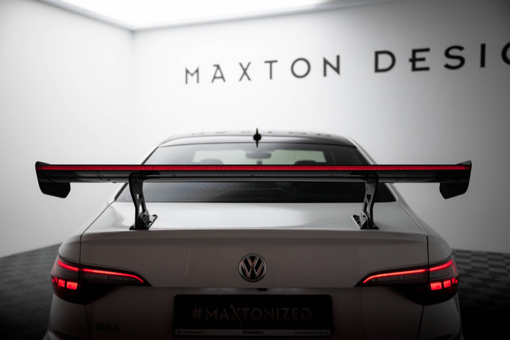 Volkswagen Jetta GLI Mk7 2018-2021 Carbon Spoiler With Internal Brackets Uprights + LED Maxton Design in the group Select car model / VW / Jetta 7 2018+ at DDESIGN Scandinavia AB (CFVWJE7GLIWING5INT245PLED)