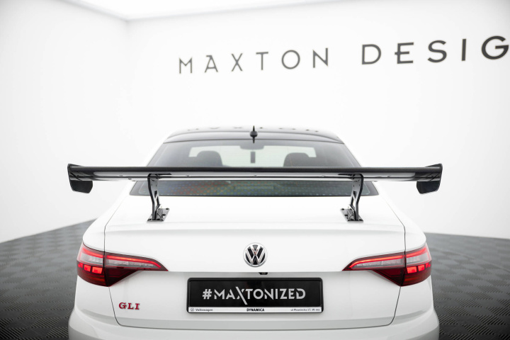 Volkswagen Jetta GLI Mk7 2018-2021 Carbon Spoiler With Internal Brackets Uprights Maxton Design in the group Select car model / VW / Jetta 7 2018+ at DDESIGN Scandinavia AB (CFVWJE7GLIWING5INT245P)