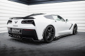 Chevrolet Corvette C7 2013-2019 Central Rear Splitter (with vertical bars) Maxton Design