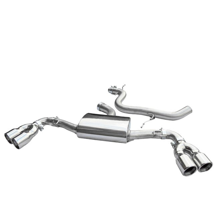 Audi TT 1.8 & 2.0 TFSI (Mk2) (2WD) Quad Exit T/Ps 07-11 Cat Back System Cobra Sport in the group Select car model / Audi / TT (8J) 2006-2014 & TT (8S) 2014+ / Tuning / Exhaust at DDESIGN Scandinavia AB (COBRA-AU29)