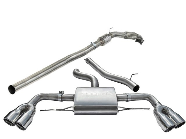 Audi TTS 2.0 TTS (Mk2) (Quattro) Coupe 08- Turbo Back Package (with Sports Cat & Non-Resonated) Cobra Sport in the group Select car model / Audi / TT (8J) 2006-2014 & TT (8S) 2014+ / Tuning / Exhaust at DDESIGN Scandinavia AB (COBRA-AU34b)