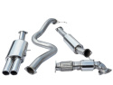 Ford Fiesta Mk7 ST180 & ST200 13- Turbo Back Package (with Sports Cat & Resonated) Twin Tailpipes Cobra Sport