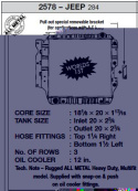 87-04 Jeep Wrangler (HD) Radiator CSF