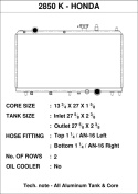 92-00 Honda Civic w/ K-Swap Radiator CSF