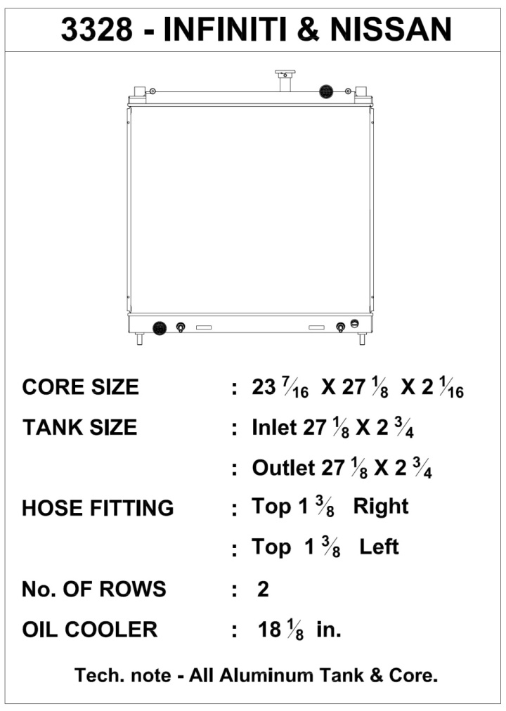 04-14 Nissan Titan Radiator CSF in the group Select car model / Nissan / Titan 03-15 / Tuning at DDESIGN Scandinavia AB (CSF3328)