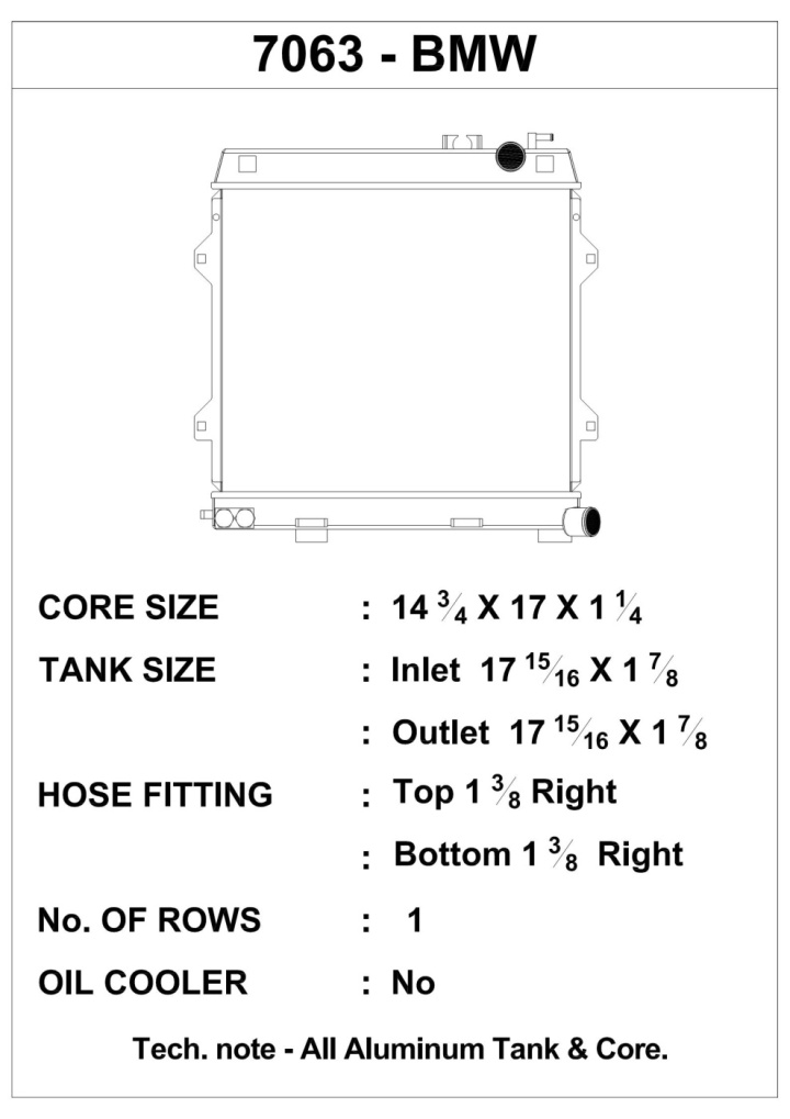 BMW E30 M3 87-91 2.7L Radiator CSF in the group Select car model / BMW / 3-series (E30) 1982-1994 / Tuning / Cooling & Hoses at DDESIGN Scandinavia AB (CSF7063)
