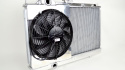 Mitsubishi Evo 7/8/9 - Full Size Slim Radiator w/ 12-inch SPAL fan & Shroud / Adjustable -16 or slip-on fittings Radiator CSF