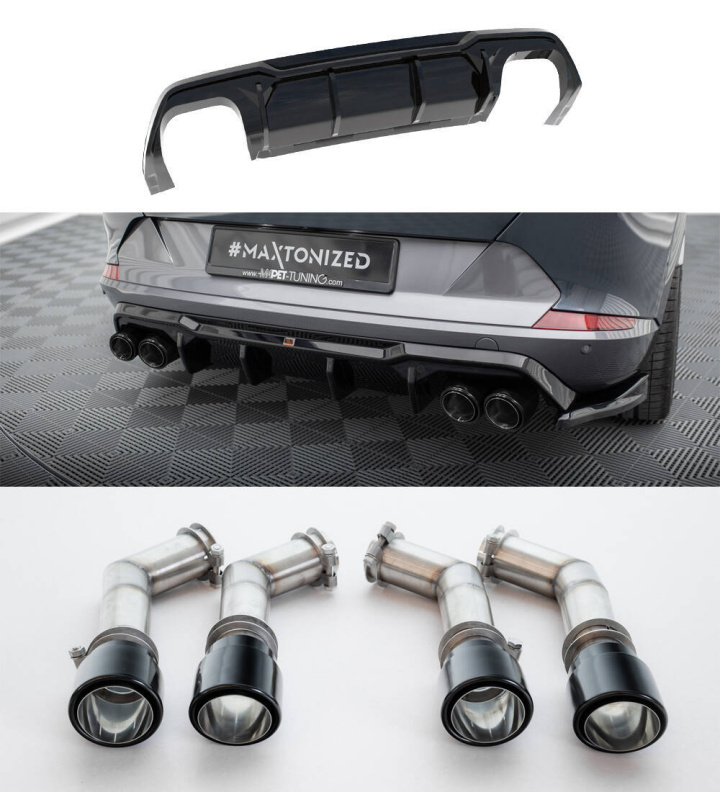 Rear Valance V.3 + Exhaust Tips Cupra Formentor Vz Mk1 Maxton Design in the group Select car model / Cupra / Formentor 2020+ at DDESIGN Scandinavia AB (CU-FO-1-RS3G-EXTENSION)