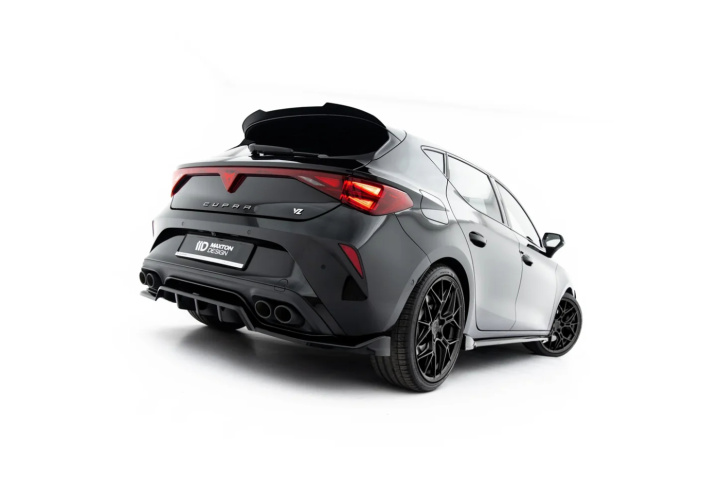 Cupra Leon ST / Hatchback Mk1 Facelift 2024- Central Rear Splitter (With Vertical Bars) V.1 Maxton Design in the group Select car model / Cupra / Leon 2020+ at DDESIGN Scandinavia AB (CU-LE-1F-RD1G-RD3G)
