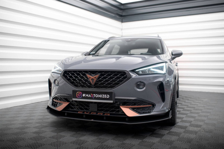 Cupra Formentor Mk1 2020-2024 Street Pro Front Splitter Black-Red Maxton Design in the group Select car model / Cupra / Formentor 2020+ at DDESIGN Scandinavia AB (CUFO1CNC-FD1BRB)
