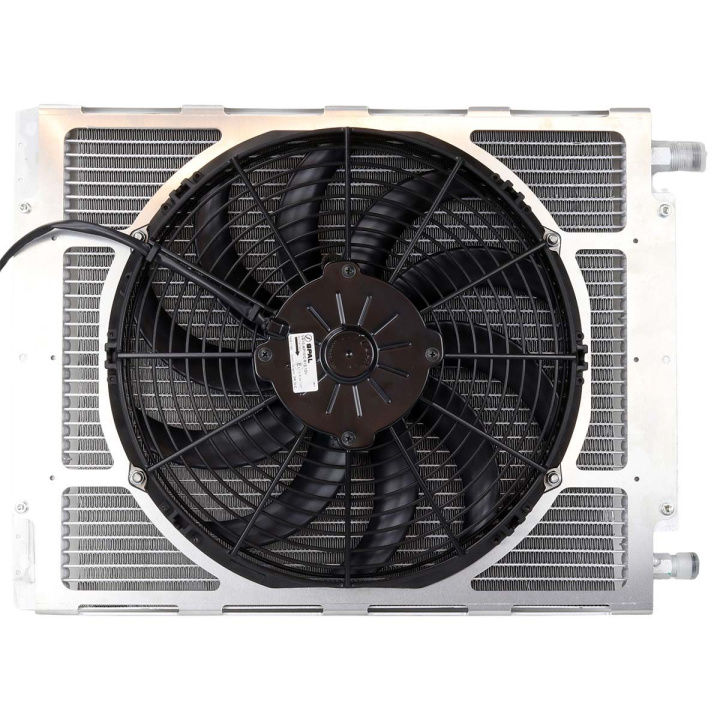 AC Condenser Radiator 468 x 350mm & Skeleton Fan Shroud Kit (Push) T7 Design in the group Interior / Heater & Accessories / AC Components at DDESIGN Scandinavia AB (DAB-708-B6F)